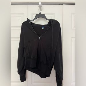 Black Old Navy Black Half Zip Sweatshirt